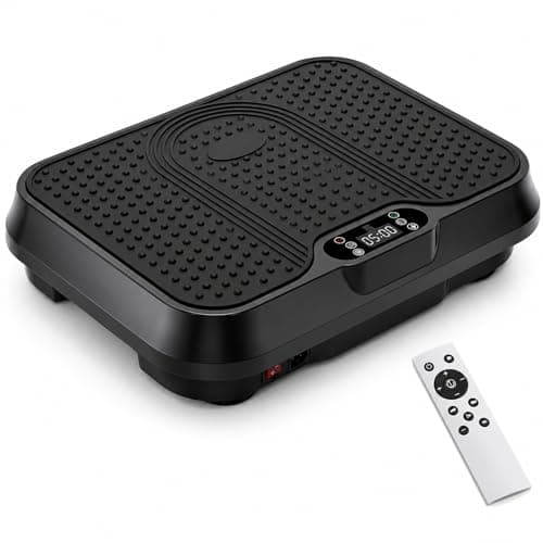 Vibration Plate Exercise Machine, Vibrating Plate for Lymphatic Drainage, Shake Plate Whole Body Vibration Plate Platform, Fitness Equipment for Weight Loss Fat Burner for Women Men (Black Compact)
