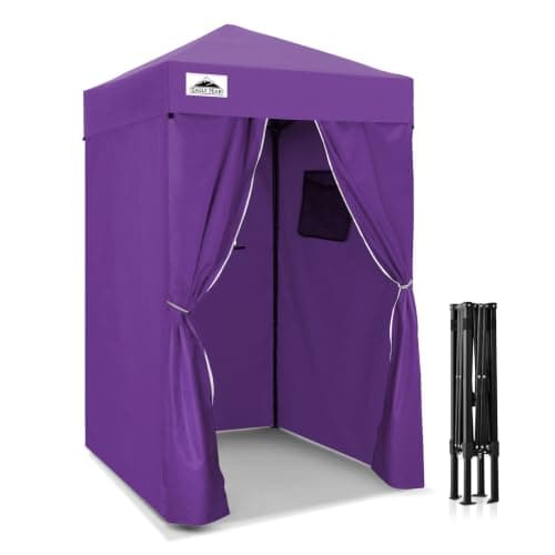 EAGLE PEAK Flex Ultra Compact 4x4 Pop-up Canopy, Sun Shelter, Changing Room, Portable Privacy Canopy Cabana for Pool, Fashion Photoshoots, or Camping, Purple