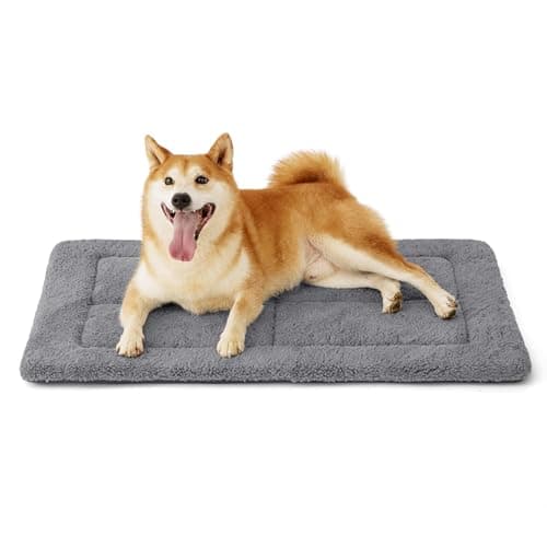 Bedsure Washable Dog Crate Bed for Large Dogs, Soft Foam Floor Pet Mat, Versatile Lightweight Pet Crate Pad for Cages
