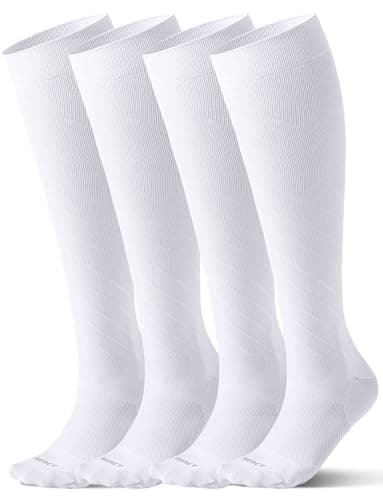 Bbfrey Seamless Moderate Compression Socks for Women & Men 15-20 mmHg - Knee High Support for Circulation, Fatigue Relief