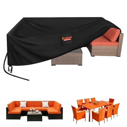 Kovshuiwe Rectangular Patio Table Cover 98" Lx78 Wx32 H
