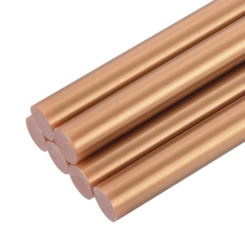 uxcell 6pcs Mini Hot Glue Sticks for Glue Gun 0.43 x 4 inch Large Glue Sticks, 11 x 100mm Metallic Gold