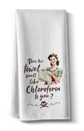Joked Kitchen Towels for Women- Funny Cute Dish Towel for Kitchen DéCor,Microfiber Hilarious Absorbent Dish,Best Gifts for Mom Hostess New Home 16" x 24"