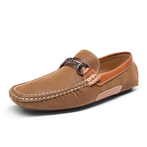Bruno Marc Men's Driving Penny Loafers Casual Moccasins Shoes,Size 9,Tan