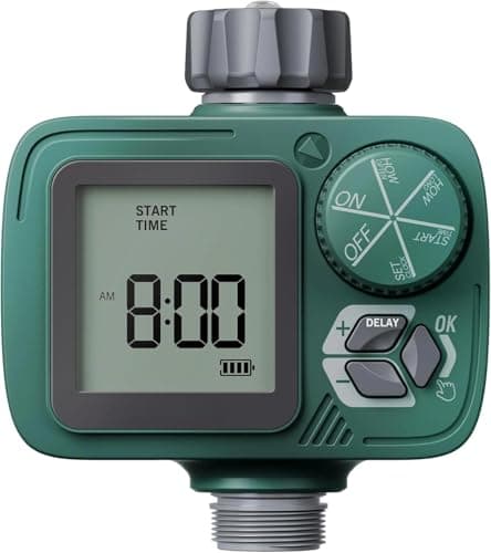 Sprinkler Timer: Programmable Hose Timer with Rain Delay/Manual/Automatic Watering System, Water Timers for Garden Hose, Digital Drip Irrigation for Yard Lawn Outdoor(1 Outlet)