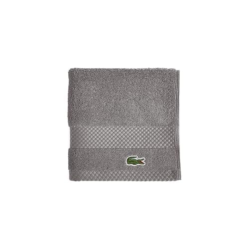 Lacoste Heritage 100% Supima Cotton Wash Cloth, Meteorite, 13" x 13" – Highly Absorbent & Quick Drying, Premium Super Soft Bath Towel, Bathroom Essential, Gift for All Occasions, Machine Washable