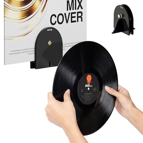 Likesing Vinyl Record Display, Acrylic Now Playing Vinyl Record Stand Wall Mount with 2 Usage Method (for Wall/Tabletop), Covert Album Frames Display Decor of Office or Home(Display Stand Only)