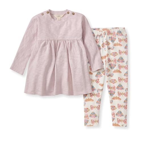 Burt's Bees Baby - Baby Girls Top and Pant Set, Tunic and Leggings Bundle, 100% Organic Cotton