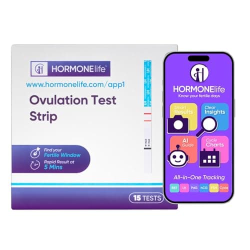 Ovulation Test Strips – LH Test for Ovulation Detection, Easy-to-Use Home Ovulation Tracking(LH Test Strips 15 Count)