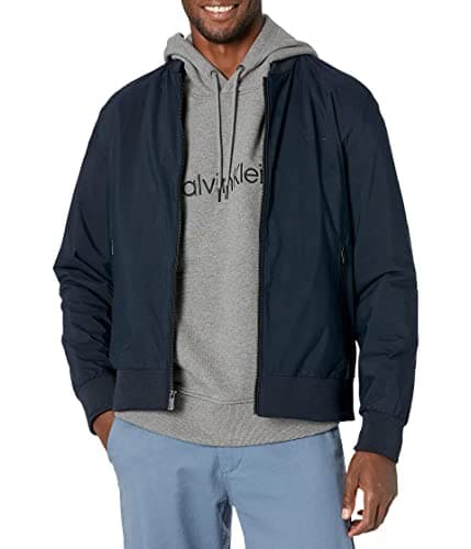Calvin Klein Matte Logo Zip Bomber Jacket