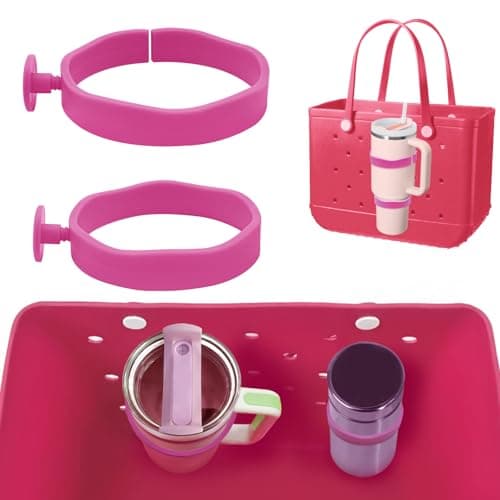 YuCool 2 Pack Cup Holder for Bogg Bag, Fits Stanley 30oz 40oz - Pink