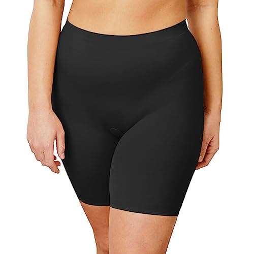 Maidenform womens Cover Your Bases Smoothing Short Dm0035 shapewear half slips, Black, Large US