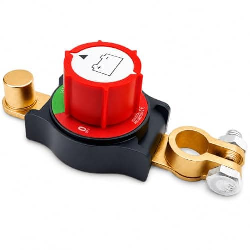 Car Battery Disconnect Switch, 12V-48V 275A Top Post Battery Kill Switch