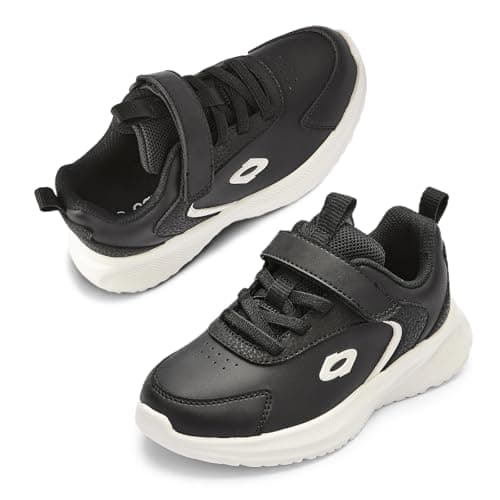 Balabala Boys Sneakers Girls Sneakers Kids Running Shoes Boys Shoes Lightweight Tennis Sports Hiking Athletic Shoes Black