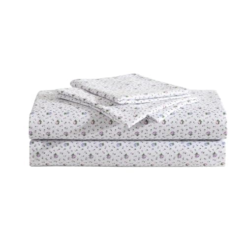 Betsey Johnson - Queen Bed Sheets, Soft & Lightweight Bedding, Fade & Wrinkle Resistant (Pretty Floral Ditsy Purple, Queen)