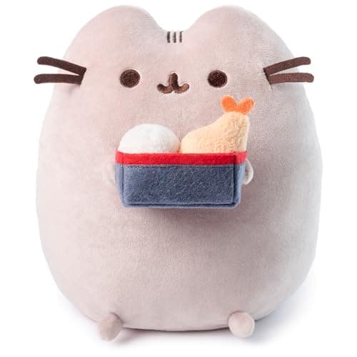 GUND Pusheen Bento Box Snackable Plush, Squishy Toy, Collectible Plush Toy, Food Plushies, Stuffed Animal for Ages 8 and Up, Gray, 9.5”