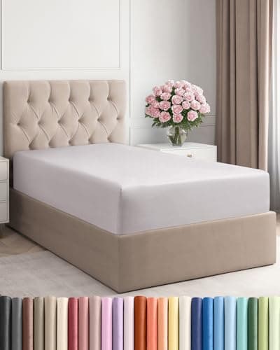 Twin XL Fitted Sheet - College Dorm Room Essentials - French Grey