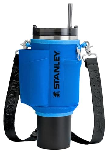 STANLEY All Day Quencher Carry All for 40 oz Tumbler with Handle | Crossbody Bag with Phone Holder Pocket, Card Sleeve & Detachable Strap | Water Bottle Carrier Bag | BPA-Free | Azure