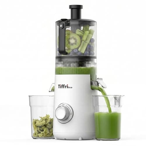 Tiffri&Co 3-in-1 Cold Press Juicer, 6" Wide Chute Masticating Juicer