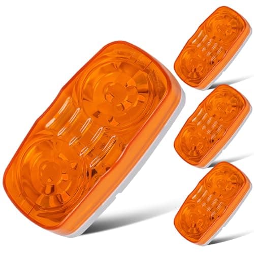 LBRST 4x Trailer RV Marker LED Light Double Bullseye 10 Diodes Amber Light