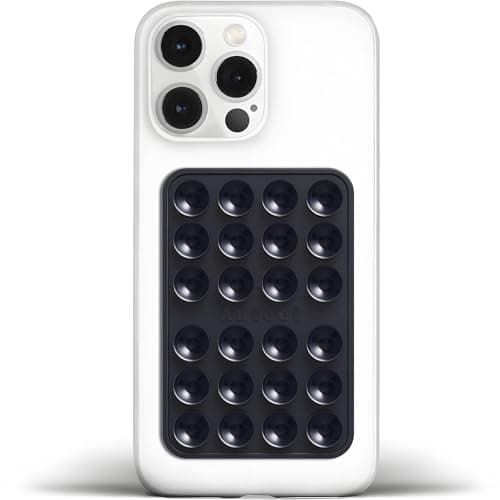 JingJinYY Medium-Sized Silicone Suction Phone Case Adhesive Mount, Enhanced Suction Power and Upgraded Thickened Sticky Phone Grip, Durable, Hands-Free Sticky Phone Holder, 2.28"x3.46" (Black)