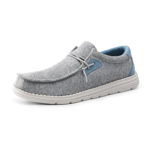Bruno Marc Men's Casual Slip-on Loafers Stretch Shoes,Size 6.5,Grey/Blue,BLS211