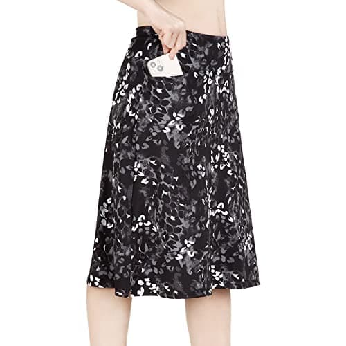 CZRLHYT Women's Skorts Skirts 25" Knee Length Modest Athletic Skirts with Pockets Grey S
