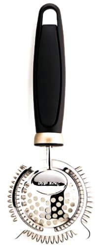 Pedrini Black & Satin Stainless Steel Cocktail Strainer