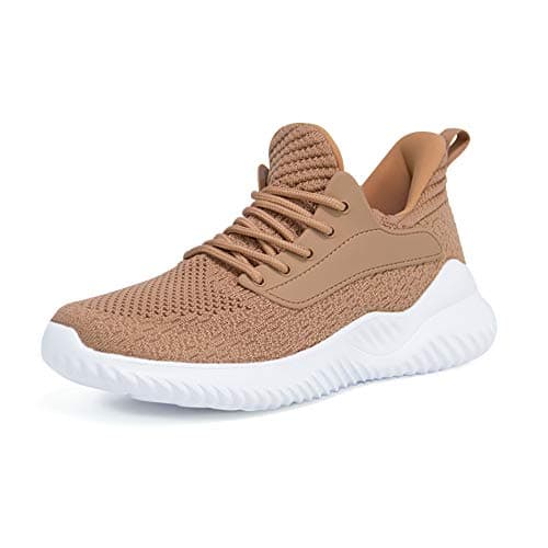Akk Womens Tan Shoes Running Sneakers Lightweight Walking Tennis Athletic Shoes for Gym Workout Sports 11 US