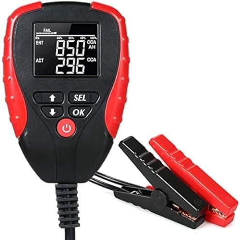 eOUTIL 12V Car Battery Tester, Auto Battery Load Analyzer with LCD Display - Test Battery Life Percentage,Voltage, Resistance and CCA Value (AE310-1)