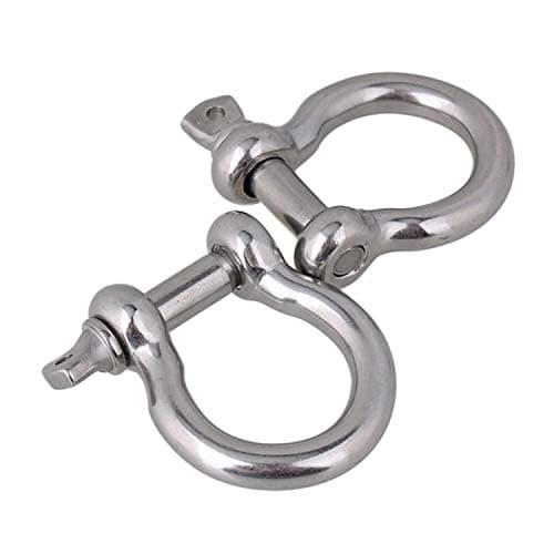 SHENGHUISS Anchor Shackle Stainless Steel 316 Forged Bow Shackle Screw Pin Marine Hardware Rigging 1/2 inch 2 Pack