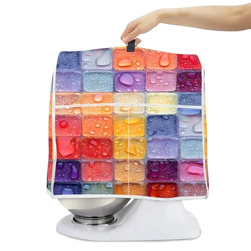 Mixer Dust Cover for 6-8 Qt Stand Mixer, Cloth Cover with 2 Storage Pockets for Stand Mixer Protective Covers Large for 6-8 Quart Mixer