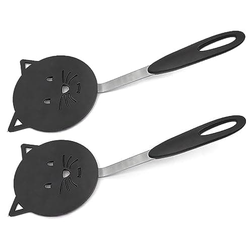 Nylon Turner Non Scratch Spatulas Turner Cat Kitchen Spatula Heat Resistant for Nonstick Cookware Cooking Utensil for Egg Pancake Steak Fish and More,2 PACK