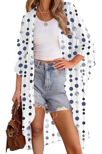 OFEEFAN Boho Beach Cover Up Spring Cardigans for Women 2026 Kimonos for Women Print 09 M