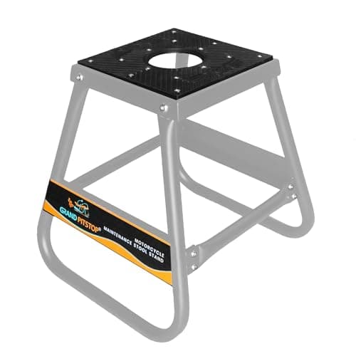 GRAND PITSTOP Motorcycle & Powersports Maintainence Stand Dirt Bike Stand,Universal Detachable Powder Coated non Slip Off Road Steel Heavy Duty Dirtbike Maintenance Motorcycle Box Stand (Silver)