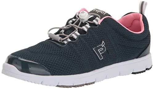 Propét Women's TravelWalker II Sneaker, Navy/Melon, 6 X-Wide