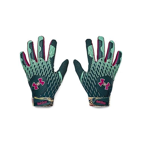 Under Armour Men's Clean Up Culture Baseball Gloves, (461) Blackout Teal/Comet Green/Magenta Pop, Small