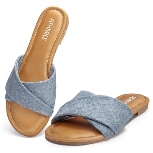ATHMILE Sandals for Women 2026 Dressy Summer Flat