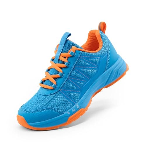 DREAM PAIRS Boys Girls Shoes Kids DuraPlay Tennis Footwear Non Slip Athletic Running Walking Lightweight Lace Up Sneakers for Little/Big Kid,Size 10 Toddler,Blue/Orange,SDRS2401K