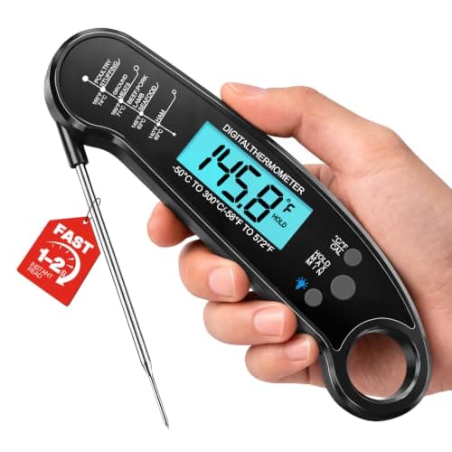 Instant Read Meat Thermometer Digital, 1-2 Sec, Cooking, Food, BBQ