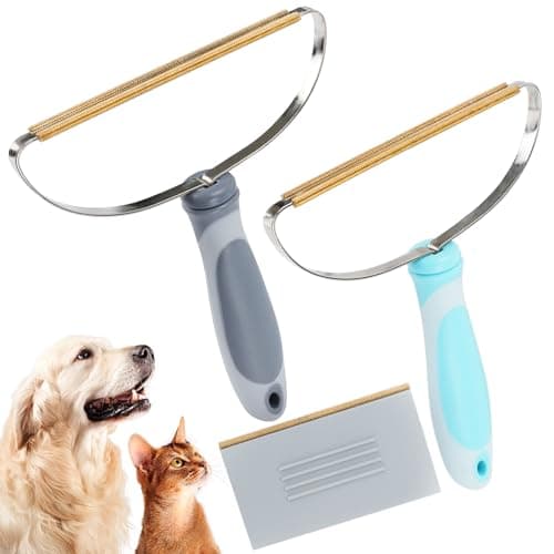 Pet Hair Removal Tool, Dog Cat Deep Cleaning Fur Removers, Lint Cleaner Pro, Portable Scraper Rake Carpet Hairball Shaver Brush for Clothes, Couch, Blanket, Car Mat, Pet Bed, Towels Rugs