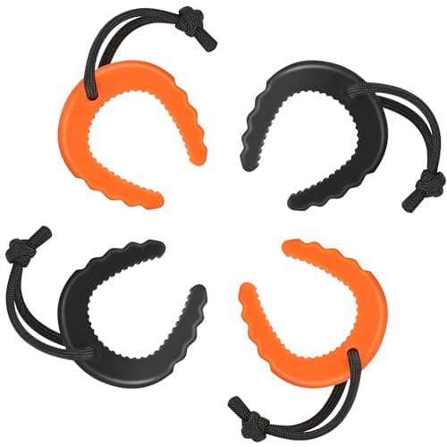 Crosize 8 Pack First Responder Door Stops, Door Jam for Law Enforcement, Police, Emergency Medical Services, Black& Orange Door Stoppers Wedge