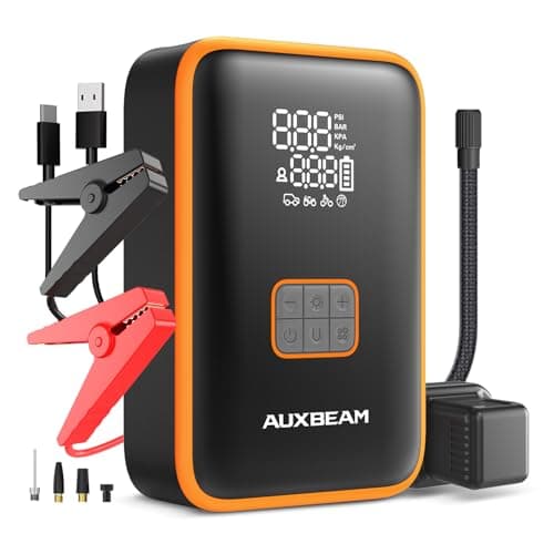 Auxbeam Jump Starter with Air Compressor 3000A Car Battery Jump Starter (6.5 Gas/3.0L Diesel) with 150PSI Cordless Tire Inflator 12V Jumper Box for Car Battery Portable for Compact Vehicle