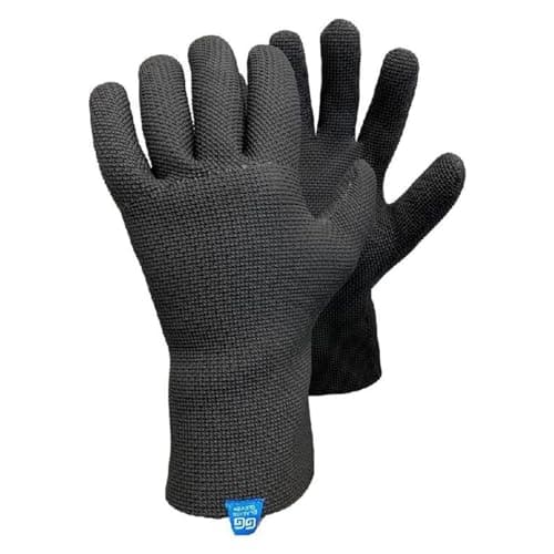 Glacier Glove Men's Ice Bay Waterproof Fleece-Lined Blind Stitched Neoprene Gloves | Seamless Palm with Sharkskin Texture, Gray, XX-Large