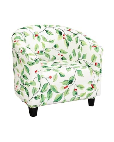 NILUOH Club Chair Slipcover 1-Piece Soft Stretch Barrel Chair Covers Tub Chair Cover Spandex Armchair Covers Furniture Protector for Bar Counter Living Room,Color 03