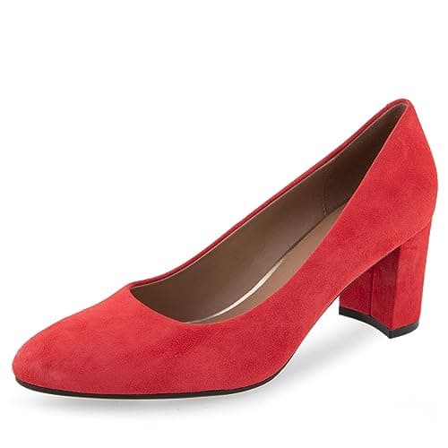 Aerosoles Betsy High Heeled Pump, Red Suede, 5.5M