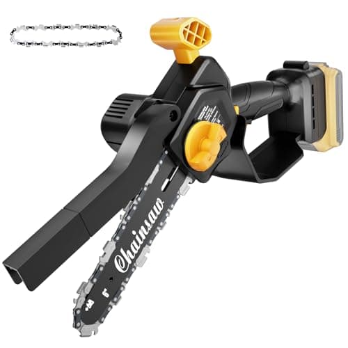 Mini Chainsaw Compatible with DeWalt 20V MAX Battery, 6-Inch Small Cordless Pruning Saw for Tree Trimming, Handheld Electric Wood Cutter with Tool-Free Tensioning & Overheat Auto-Stop (Tool Only)