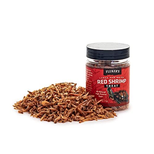 Fluker's All Natural Large Sun-Dried Red Shrimp, High Protein Treats, Aquatic Turtle Food, Great for Aquatic Frogs, Tegus, Monitors, and Tropical Fish, 0.6 oz