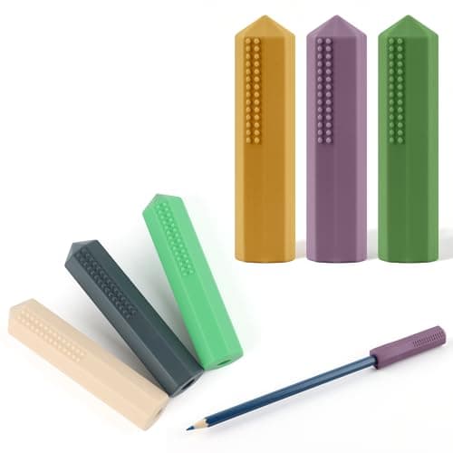Chewable Pencil Topper, Sensory Chew Pencil Topper for Autistic Chewers, ADHD, SPD, Oral Motor Stimulation, Mixed-Color