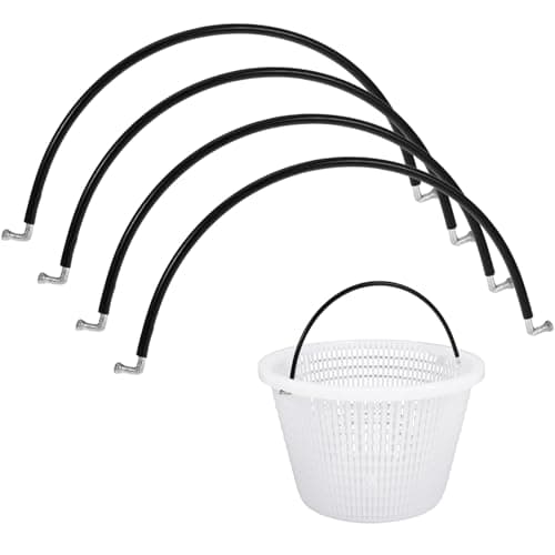 4Pcs Pool Skimmer Basket Handle Replacement Stainless Steel Handles Pool Filter Basket Handle Rust-Proof Universal Swimming Pool Skimmer Basket Handle for Inground&Above Ground Automatic Pool Skimmers